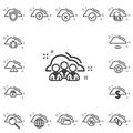 Computer Cloud Icons. Royalty Free Stock Photo